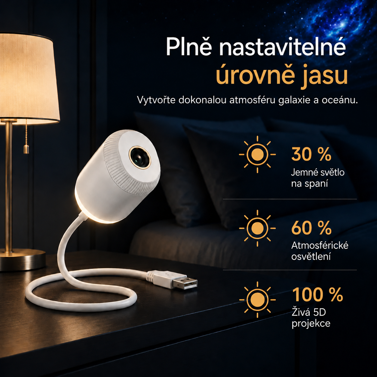 REBYIPO® CHYTRÝ PROJEKTOR NOVÉ GENERACE HD, CHYTRÝ DYNAMICKÝ 5D HOLOGRAFICKÝ NOČNÍ PROJEKTOR-7161