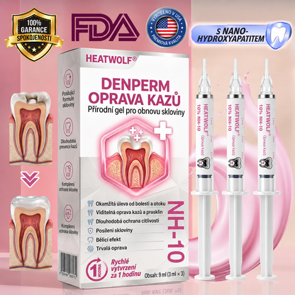 HEATWOLF® DenPerm Gel na opravu dutin, přírodní výplň skloviny🎈