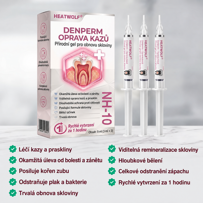 HEATWOLF® DenPerm Gel na opravu dutin, přírodní výplň skloviny🎈