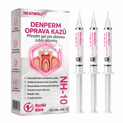 HEATWOLF® DenPerm Gel na opravu dutin, přírodní výplň skloviny🎈