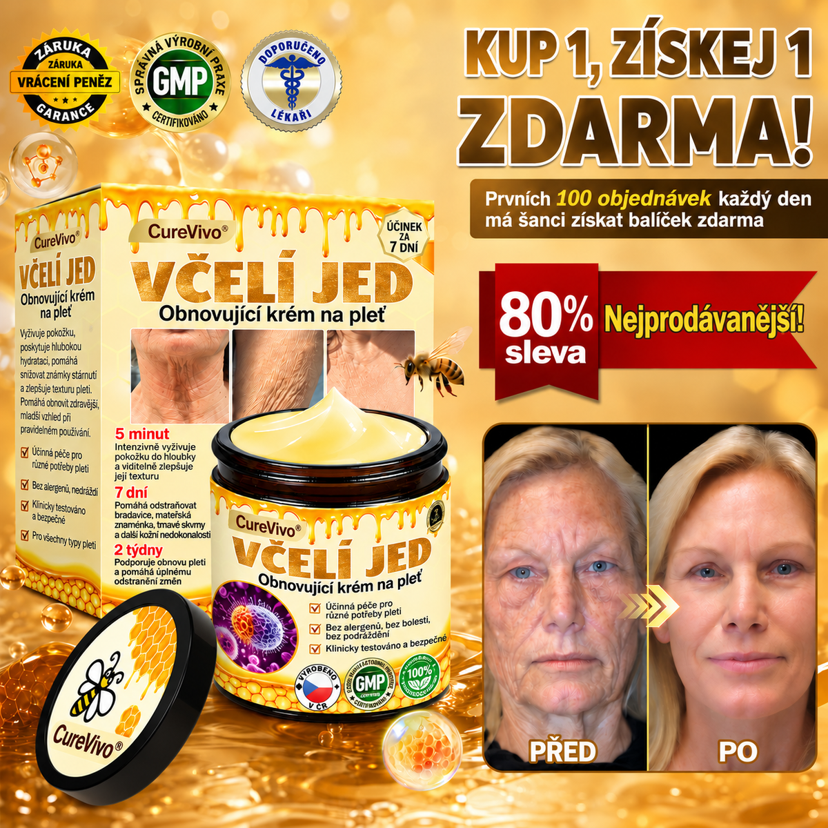 🔥Oficiální obchod značky 丨 CureVivo® Včelí Jed Pro Comprehensive Cream