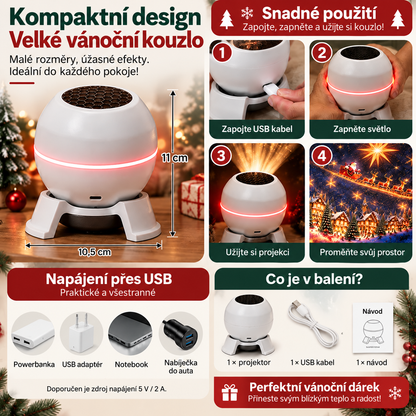 Hlastní den ušetříte 49 % – 🎄🎅 Vánoční kouzelné projekční světlo – oživte vánoční scény🎆