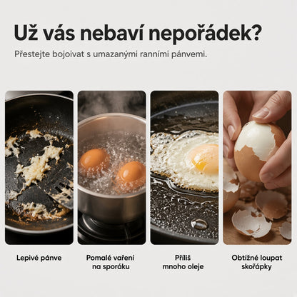 🍳 KUPTE 2 A ZÍSKEJTE 2 ZDARMA! ✨ Mikrovlnný vařič vajec se dvěma komorami – rychlá příprava bez oleje, potravinářský PP a univerzální kuchyňský pomocník 💫