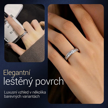 【📍Exkluzivní kolekce📍】Otočný prsten z titanové oceli se zirkonem💍